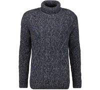 Rollkragenpullover RAGMAN, Herren, Gr. 52, blau (blau, 177), Strick, 100% Baumwolle, ohne Ausschnitt, Pullover Rollkragenpullover (68062461-L) blau, 177