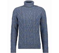 Rollkragenpullover RAGMAN, Herren, Gr. 54, blau (blau, 174), 100% Baumwolle, ohne Ausschnitt, Pullover Rollkragenpullover (32034351-XL)