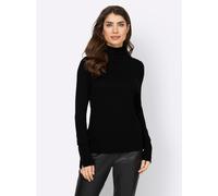 Rollkragenpullover "Rollkragen-Pullover", Damen, Gr. 38, schwarz, 80% Viskose, 20% Polyamid, ASHLEY BROOKE BY HEINE, unifarben, Pullover Rollkragenpullover (14565919-38) schwarz