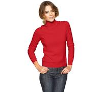 Rollkragenpullover "Rollkragenpullover", Damen, Gr. 34/36, rot, 100% Kaschmir, LINEA TESINI BY HEINE, unifarben, Pullover Rollkragenpullover (58125158-34) rot
