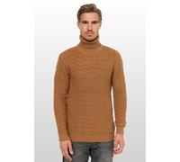 Rollkragenpullover RUSTY NEAL, Herren, Gr. 3XL, braun (camelfarben), 70% Polyacryl, 30% Baumwolle, unifarben, normal, hoch geschlossener Ausschnitt, Pullover Rollkragenpullover, im angesagten Design (