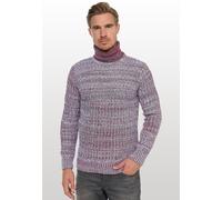 Rollkragenpullover RUSTY NEAL, Herren, Gr. 3XL, rot, 70% Polyacryl, 30% Baumwolle, meliert, normal, hoch geschlossener Ausschnitt, Pullover Rollkragenpullover, im angesagten Strickdesign (85474150-XXX