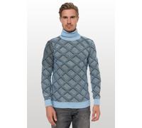 Grobstrick mit Karomuster Rollkragen-Pullover L