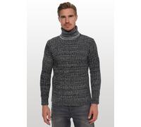 Rollkragenpullover RUSTY NEAL, Herren, Gr. L, schwarz, 70% Polyacryl, 30% Baumwolle, meliert, normal, hoch geschlossener Ausschnitt, Pullover Rollkragenpullover, im angesagten Strickdesign (29815665-L