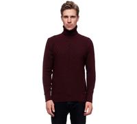 Feinstrick mit V-Muster Rollkragen-Pullover M