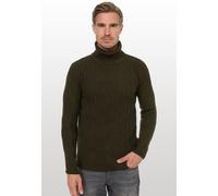 Melierter Grobstrick Rollkragen-Pullover 2XL