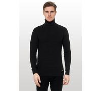 Rollkragenpullover RUSTY NEAL, Herren, Gr. XXL, schwarz, 82% Polyacryl, 10% Polyamid, 8% Elasthan, unifarben, normal, hoch geschlossener Ausschnitt, Pullover Rollkragenpullover, mit stilvollem Hochkra