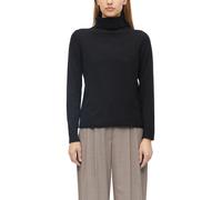 Rollkragenpullover S.OLIVER, Damen, Gr. 44, schwarz, Strick, Obermaterial: 72% Viskose, 28% Polyester, unifarben, normal hüftbedeckend, Rundhals, Bündchen, Pullover Rollkragenpullover, mit Viskose / F