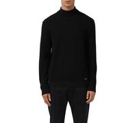Rollkragenpullover S.OLIVER, Herren, Gr. XL, schwarz, Strick, Obermaterial: 100% Baumwolle, unifarben, regular fit normal, ohne Ausschnitt, Rippbündchen, Pullover Rollkragenpullover, mit Rippbündchen