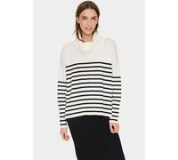 Rollkragenpullover SAINT TROPEZ "GrilaSZ Cowlneck", Damen, Gr. L (40), grau (ice), Strick, Obermaterial: 80% Viskose, 20% Polyacryl, unifarben, Pullover Rollkragenpullover (44392941-L) ice