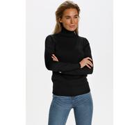 Rollkragenpullover SAINT TROPEZ "J2046, MilaSZ Rollneck", Damen, Gr. M, schwarz, Strick, Obermaterial: 80% Viskose, 20% Polyamid, normal normal, Rundhals, Rippbündchen, Pullover Rollkragenpullover, Vi