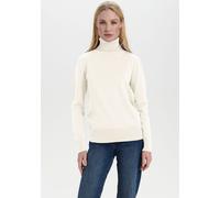 Rollkragenpullover SAINT TROPEZ "J2046, MilaSZ Rollneck", Damen, Gr. S, blau (ice), Strick, Obermaterial: 80% Viskose, 20% Polyamid, normal, Rundhals, Rippbündchen, Pullover Rollkragenpullover, Feinst
