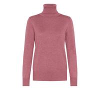 Rollkragenpullover SAINT TROPEZ "J2046, MilaSZ Rollneck", Damen, Gr. S, rot violet melange, Strick, Obermaterial: 80% Viskose, 20% Polyacryl, meliert, normal, Rundhals, Rippbündchen, Pullover Rollkrag