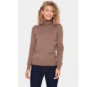 Rollkragenpullover SAINT TROPEZ "J2046, MilaSZ Rollneck", Damen, Gr. XXL, antler melange, Strick, Obermaterial: 80% Viskose, 20% Polyacryl, meliert, normal, Rundhals, Rippbündchen, Pullover Rollkragen