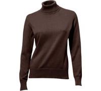 Rollkragenpullover HEINE "Rollkragen-Pullover", Damen, Gr. 42, braun (schokobraun), 100% Baumwolle, unifarben, Pullover Rollkragenpullover (66473004-42) schokobraun