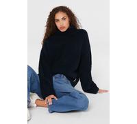 Rollkragenpullover SENSES.THE LABEL, Damen, Gr. XL/XXL, blau, Strick, Material: 60% Polyacryl, 15% Polyamid, 10% Wolle, 10% Viskose, 5% Alpaka, unifarben, loose fit normal, Rundhals, eingesetzt Rippbü