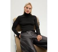 Rollkragenpullover slim schwarz XXS