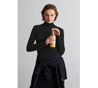 Rollkragenpullover slim schwarz XXS