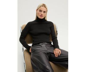 Rollkragenpullover slim schwarz XXS