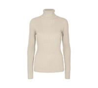 Rollkragenpullover SOYACONCEPT "SC-DOLLIE 483", Damen, Gr. XL, beige (light sand melange), Strick, Obermaterial: 75% Viskose, 25% Nylon, meliert, normal, Strickbündchen, Pullover Rollkragenpullover, V