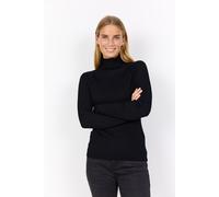 Rollkragenpullover SOYACONCEPT "SC-DOLLIE 483", Damen, Gr. XXL, schwarz (9999 schwarz), Strick, Obermaterial: 75% Viskose, 25% Nylon, unifarben, figurbetont normal, Rundhals, Strickbündchen, Pullover 