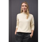 Rollkragenpullover STREET ONE, Damen, Gr. 36, soft beige, Strick, Obermaterial: 37% Polyacryl, 29% Baumwolle, 29% Polyester, 5% Nylon, unifarben, regular fit normal, ohne Ausschnitt, Rippbündchen, Pul