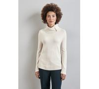 STREET ONE EOS_Cosy Sweater with Button Detail, Cream White Melange, 36