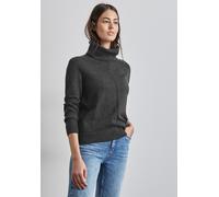 Street One Damen Rollkragen Sweater A302786 – Grau meliert – 37% Baumwolle – Größe 40