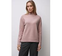 Rollkragenpullover STREET ONE, Damen, Gr. 42, powder pink meliert, Web, 37% Polyacryl, 29% Baumwolle, 29% Polyester, 5% Nylon, unifarben, normal normal, hoch geschlossener Ausschnitt, Rippbündchen, Pu