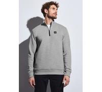 Rollkragenpullover STREET ONE MEN, Herren, Gr. M40, warm grau melange, Web, 80% Baumwolle, 20% Polyester, unifarben, comfort fit normal, hoch geschlossener Ausschnitt, elastischer Bund, Pullover, mit