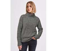 Rollkragenpullover STREET ONE STUDIO, Damen, Gr. 36, schwarz, Web, 53% Baumwolle, 28% Polyacyl, 9% Nylon, 9% Polyester, 1% Elasthan, unifarben, normal normal, hoch geschlossener Ausschnitt, Rippbündch