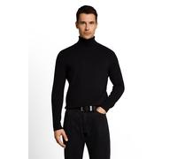Tom Tailor Rollkragenpullover 1052225 Herren – 100% Baumwolle, Feinstrickstruktur, Schwarz, Gr. L