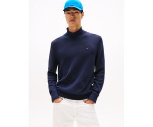 Rollkragenpullover TOMMY JEANS "TJM SLIM FIT ROLL NECK", Herren, Gr. XL, schwarz night navy, Sweatware, Obermaterial: 100% Baumwolle, slim fit, Rippbündchen, Pullover Rollkragenpullover, mit Mock Neck