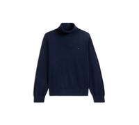 Rollkragenpullover TOMMY JEANS "TJW ESSENTIAL TRTLNK SWEATER", Damen, Gr. XS (34), blau (dunkelblau), Strick, Obermaterial: 100% Baumwolle, unifarben, normal, Rundhals, Bündchen, Pullover Rollkragenpu