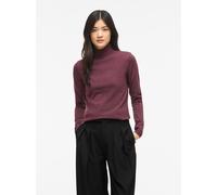 Rollkragenpullover VILA "VIMALU ROLLNECK L/S KNIT TOP NOOS", Damen, Gr. M, port royale detail:melange, Strick, Obermaterial: 50% Polyester, 30% Viskose, 20% Nylon, meliert, normal, Rundhals, Pullover