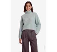 Rollkragenpullover ZERO, Damen, Gr. M, blau (silber blau melange), Strick, Obermaterial: 58% Polyester, 30% Polyacryl, 10% Wolle, 2% Elasthan, meliert, lässig geschnitten hüftlang, Rundhals, abgestepp