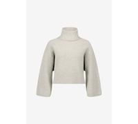 Rollkragenpullover ZERO, Damen, Gr. S, beige (beige melange), Strick, Obermaterial: 58% Polyester, 30% Polyacryl, 10% Wolle, 2% Elasthan, unifarben, lässig geschnitten hüftlang, Rundhals, abgesteppte 