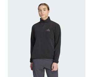 Rollkragenshirt ADIDAS TERREX "MULTI ESSENTIALS HALF ZIP FLEECE T", Damen, Gr. S, schwarz, Obermaterial: 100% Polyester, Shirts (31001726-S) schwarz