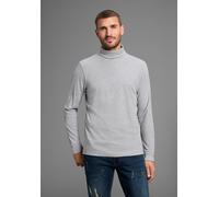 Rollkragenshirt BRUNO BANANI, Herren, Gr. 4XL (68/70), grau (dunkel grau meliert), Obermaterial: 85% Baumwolle, 15% Viskose, Basic, normal, Shirts, auch zum Unterziehen (78729359-4XL) dunkel grau meli