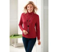 Rollkragenshirt CLASSIC BASICS "Shirtrolli", Damen, Gr. 38, rot (kirschrot), 100% Baumwolle, unifarben, ohne Ausschnitt, Shirts (427367-38) kirschrot