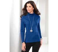 Rollkragenshirt CLASSIC BASICS "Shirtrolli", Damen, Gr. 40, blau (royalblau), 100% Baumwolle, unifarben, ohne Ausschnitt, Shirts (602171-40) royalblau