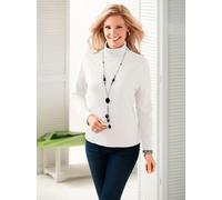 Rollkragenshirt CLASSIC BASICS "Shirtrolli", Damen, Gr. 42, weiß (wollweiß), 100% Baumwolle, unifarben, ohne Ausschnitt, Shirts (593975-42) wollweiß