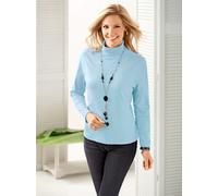 Rollkragenshirt CLASSIC BASICS "Shirtrolli", Damen, Gr. 44, blau (wintertürkis), 100% Baumwolle, unifarben, ohne Ausschnitt, Shirts (75387162-44) wintertürkis
