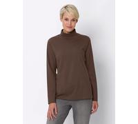 Rollkragenshirt CLASSIC BASICS "Shirtrolli", Damen, Gr. 44, braun (schoko), 100% Baumwolle, unifarben, ohne Ausschnitt, Shirts (86002038-44) schoko