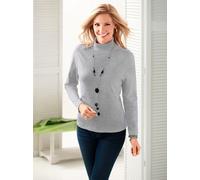 Rollkragenshirt CLASSIC BASICS "Shirtrolli", Damen, Gr. 44, grau (grau, meliert), 100% Baumwolle, 85% Baumwolle, 15% Polyester, meliert, unifarben, ohne Ausschnitt, Shirts (602985-44) grau, meliert