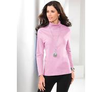 Rollkragenshirt CLASSIC BASICS "Shirtrolli", Damen, Gr. 44, rosa (rosé), 100% Baumwolle, unifarben, ohne Ausschnitt, Shirts (70191934-44) rosé