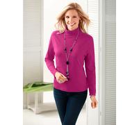 Rollkragenshirt CLASSIC BASICS "Shirtrolli", Damen, Gr. 56, pink (fuchsia), 100% Baumwolle, unifarben, ohne Ausschnitt, Shirts (858242-56) fuchsia
