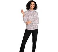 Rollkragenshirt INSPIRATIONEN "Druck-Shirt", Damen, Gr. 44, lila (ecru, mauve, bedruckt), 50% Baumwolle, 50% Modal, bedruckt, geblümt, gemustert, mehrfarbig, Shirts (75319514-44) ecru, mauve, bedruckt