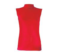 Rollkragenshirt für Damen, ärmellos, Stretch, einfarbig Gr. 38-40, rot