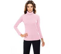 Rollkragenshirt HEINE "Rollkragen-Shirt", Damen, Gr. 48, rosa (rosé), 95% Baumwolle, 5% Elasthan, unifarben, Shirts (78006518-48) rosé